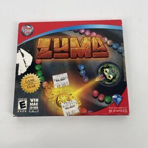 Vintage Zuma Pop Cap PC CD ROM Computer Video Game 2003 Maker of Bejeweled Power